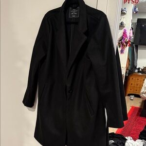 Elegant Black Trench Coat for Men